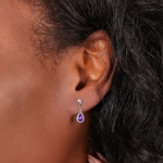 Ohrhänger 750/18 K Weissgold mit Amethysten - 476251.6AW