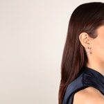 Drop Earrings 750/18 K White Gold with Diamonds 0.11 ct H/si & Freshwater Pearls - PE04210-1-WG