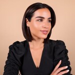 Boucle d'oreilles pendantes or gris 750/18 ct avec rubis & diamants 0.05 ct H/si - OR-30969-RUB-WG