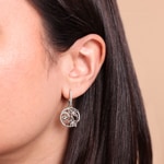 Drop Earrings 750/18 K White Gold with Rubies & Diamonds 0.37 ct - OR-73770-RUB-WG