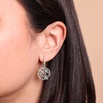 Drop Earrings 750/18 K White Gold with Sapphires & Diamonds 0.37 ct - OR-73770-SAF-WG