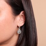 Drop Earrings 750/18 K White Gold with Sapphires & Diamonds 0.50 ct - OR-73806-SAF-WG