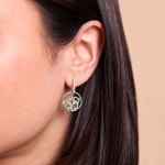 Drop Earrings 750/18 K White Gold with Emeralds & Diamonds 0.29 ct - OR-73808-SMA-WG