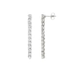 Drop Earrings 750/18 K White Gold with Cubic Zirconia