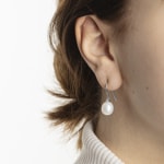 Boucle d'oreilles pendantes or gris 750/18 ct, Perle de culture d'eau douce - 1262.02600/0001