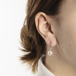 Drop Earrings 750/18 K White Gold, Freshwater Pearl - 1268.02341/0001