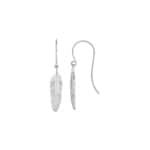 Drop Earrings 925 Silver rhodium-plated, Feathers