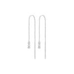 Drop Earrings 925 Silver rhodium-plated, Balls