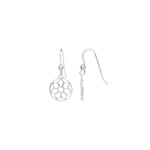 Ohrhänger 925 Silber rhodiniert, Blumen
