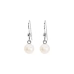 Ohrhänger 925 Silber rhodiniert mit Süsswasserzuchtperle Ø 7mm - 335504