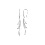 Boucle d'oreilles pendantes Argent 925 rhodié avec zircones - ASWI25Z
