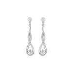 Drop Earrings 925 Silver rhodium-plated with Cubic Zirconia - ASWM37Z