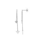 Drop Earrings 925 Silver rhodium-plated Triangle with Cubic Zirconia - ASWA258Z
