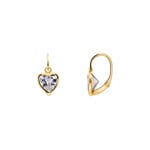 Boucles d'oreilles or jaune 375/9 ct avec zircones cœurs - 9K8552Z