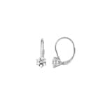 Boucles d'oreilles or gris 375/9 ct avec zircones