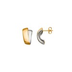 Earrings 750/18 K Yellow and White Gold electroplated