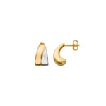 Earrings 750/18 K Yellow and White Gold electroplated