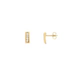 Ohrringe 750/18 K Gelbgold mit Zirkonia