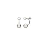 Ohrringe hohl 925 Silber rhodiniert Ø 5 - 8mm