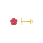 Ohrstecker 375/9 K Gelbgold Blumen lackiert