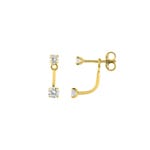Ohrstecker 375/9 K Gelbgold mit Jackets & Zirkonia