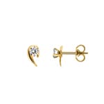 Ohrstecker 375/9 K Gelbgold mit Zirkonia