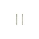 Stud Earrings 375/9 K Yellow Gold with Cubic Zirconia