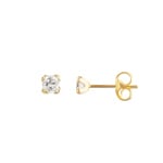 Ohrstecker 375/9 K Gelbgold mit Zirkonia carrée 3mm