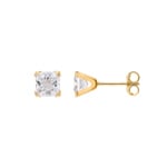 Ohrstecker 375/9 K Gelbgold mit Zirkonia carrée 5mm
