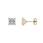 Ohrstecker 375/9 K Gelbgold mit Zirkonia carrée 6mm