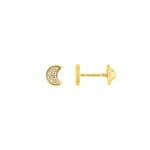 Ohrstecker 375/9 K Gelbgold Mond mit Zirkonia