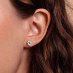 Ohrstecker 375/9 K Weissgold mit Zirkonia Herz - 297132.Z1