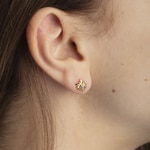 Stud Earrings 750/18 K Two-tone Gold Edelweiss - 1563.02155/0007