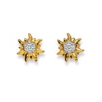 Ohrstecker 750/18 K Bicolor, Edelweiss