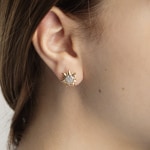 Ohrstecker 750/18 K Bicolor Edelweiss - 1563.02878/0002