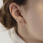 Stud Earrings 750/18 K Two-tone Gold Football - 1563.02050/0008