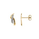 Ohrstecker 750/18 K Gelb-/Weissgold mit Diamanten 0.01ct. H/p1