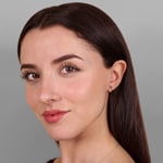 Stud Earrings 750/18 K Yellow Gold Two-tone, Star - 8678