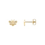 Ohrstecker 750/18 K Gelbgold Bienen mit Zirkonia