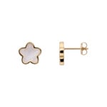 Ohrstecker 750/18 K Gelbgold Blume mit Perlmutt - 149161.6NC