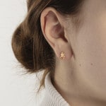 Ohrstecker 750/18 K Gelbgold Eishockeyspieler - 1163.02328/0004