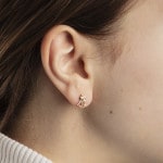 Ohrstecker 750/18 K Gelbgold Eishockeyspieler - 1163.02328/0004