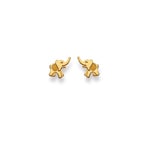Clous d'oreilles or jaune 750/18 ct, Éléphant