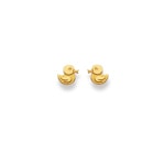 Clous d'oreilles or jaune 750/18 ct, Canard