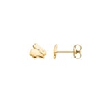 Stud Earrings 750/18 K Yellow Gold, Bunny