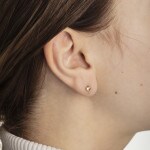 Stud Earrings 750/18 K Yellow Gold Heart - 1163.03489/0002