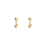 Clous d'oreilles or jaune 750/18 ct Cœur - 8070