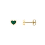 Clous d'oreilles or jaune 750/18 ct Cœur