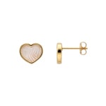 Ohrstecker 750/18 K Gelbgold Herz mit Perlmutt - 149151.6NC