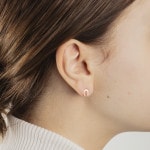 Stud Earrings 750/18 K Yellow Gold Horseshoe - 1163.02728/0002